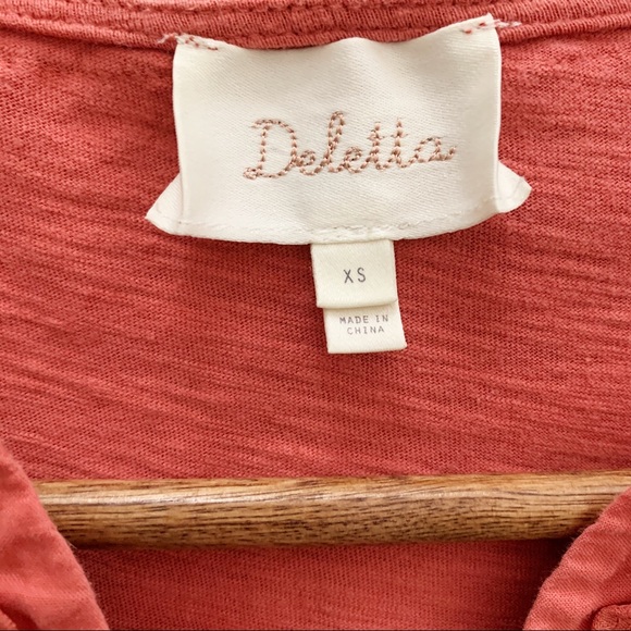 Anthropologie Deletta Ruffle Tank Size XS - Picture 3 of 3